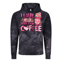 Cloud Black i love you more than coffee valentines day Vintage Hoodie - OliviaCreatesArt
