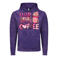 Cloud Purple i love you more than coffee valentines day Vintage Hoodie - OliviaCreatesArt