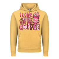 Vintage Mustard i love you more than coffee valentines day Vintage Hoodie - OliviaCreatesArt