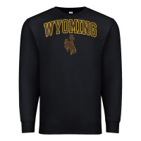 Black Womens Wyoming Cowboys Apparel Fan Favorite Arch Premium Sweatshirt - longCreatives