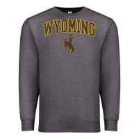 Charcoal Heather Womens Wyoming Cowboys Apparel Fan Favorite Arch Premium Sweatshirt - longCreatives