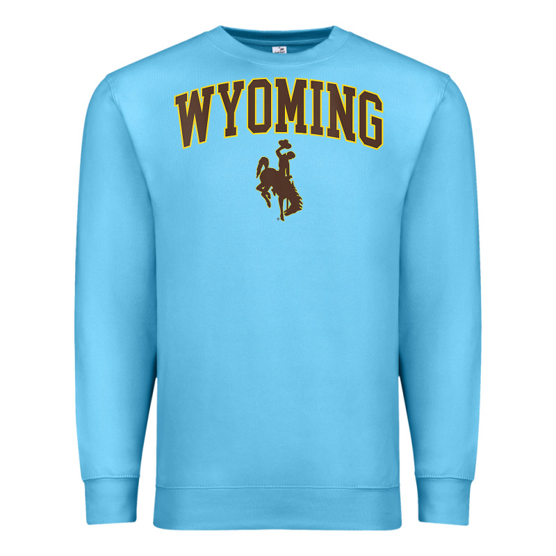 Womens Wyoming Cowboys Apparel Fan Favorite Arch Premium Sweatshirt by longCreatives | Teevron