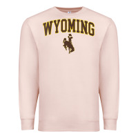 Pale Pink Womens Wyoming Cowboys Apparel Fan Favorite Arch Premium Sweatshirt - longCreatives