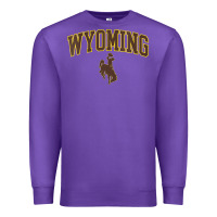 Purple Womens Wyoming Cowboys Apparel Fan Favorite Arch Premium Sweatshirt - longCreatives