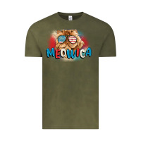 Vintage Olive meowica 4th of july Vintage Tee - CowGirlArtShop