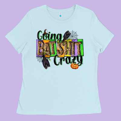 Going Bat Shit Crazy Ladies Tee Designed By Nancycooperartshop