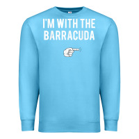 Ocean Blue I_m With Barracuda Halloween Costume Party Matching Premium Sweatshirt - longCreatives