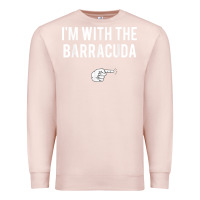 Pale Pink I_m With Barracuda Halloween Costume Party Matching Premium Sweatshirt - longCreatives