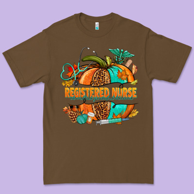 Registered Nurse Pumpkin Premium Tee Designed By Nancycooperartshop