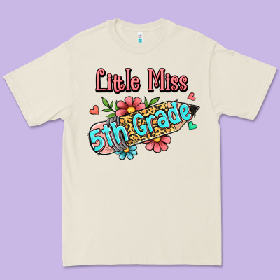 Little Miss Fifth Grade Premium Tee Designed By Jasminsmagicworld