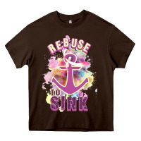 Chocolate Brown Rebuse To Sink Heavy Core Tee - Bettercallsaul