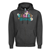 Charcoal Heather easter blessing with  cross Zipper Hoodie - Artiststas