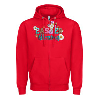 Red easter blessing with  cross Zipper Hoodie - Artiststas
