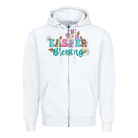 White easter blessing with  cross Zipper Hoodie - Artiststas