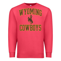Cardinal Wyoming Cowboys Men's Apparel Gameday Arch Over Cowboys Sweat Premium Sweatshirt - longCreatives