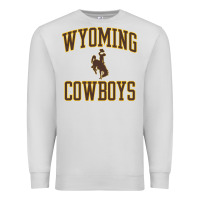 Dove Grey Wyoming Cowboys Men's Apparel Gameday Arch Over Cowboys Sweat Premium Sweatshirt - longCreatives