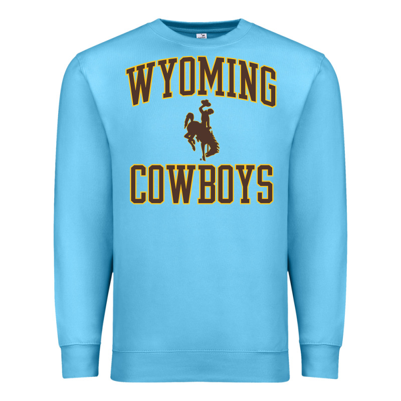 Wyoming Cowboys Men's Apparel Gameday Arch Over Cowboys Sweat Premium Sweatshirt by longCreatives | Teevron