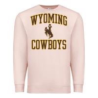 Pale Pink Wyoming Cowboys Men's Apparel Gameday Arch Over Cowboys Sweat Premium Sweatshirt - longCreatives