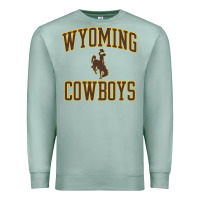 Seafoam Wyoming Cowboys Men's Apparel Gameday Arch Over Cowboys Sweat Premium Sweatshirt - longCreatives