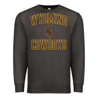 Smoke Wyoming Cowboys Men's Apparel Gameday Arch Over Cowboys Sweat Premium Sweatshirt - longCreatives