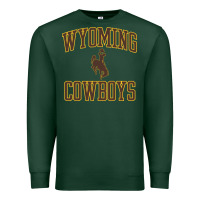 Sports Green Wyoming Cowboys Men's Apparel Gameday Arch Over Cowboys Sweat Premium Sweatshirt - longCreatives