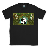 Black cute panda Classic Tee - TumblerDesignByShophia