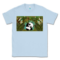 Dusty Blue cute panda Classic Tee - TumblerDesignByShophia
