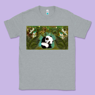 Cute Panda Classic Tee Designed By Tumblerdesignbyshophia
