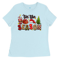Baby Blue tis the season christmas Ladies Tee - texasbilliewilder