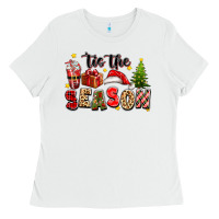 White tis the season christmas Ladies Tee - texasbilliewilder