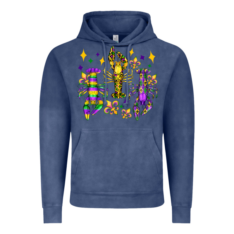 Mardi Gras Craw Fish Olivia Vintage Hoodie by OliviaCreatesArt | Teevron