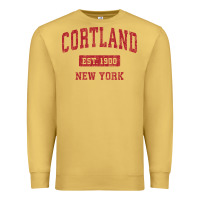 Antique Gold Cortland New York NY Vintage Sports Design Red Design Sweat Premium Sweatshirt - longCreatives