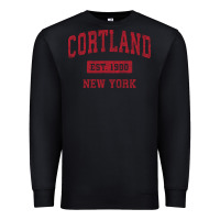 Black Cortland New York NY Vintage Sports Design Red Design Sweat Premium Sweatshirt - longCreatives