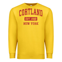 Lemon Cortland New York NY Vintage Sports Design Red Design Sweat Premium Sweatshirt - longCreatives
