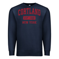 Navy Cortland New York NY Vintage Sports Design Red Design Sweat Premium Sweatshirt - longCreatives