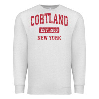 Oatmeal Heather Cortland New York NY Vintage Sports Design Red Design Sweat Premium Sweatshirt - longCreatives