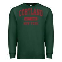 Sports Green Cortland New York NY Vintage Sports Design Red Design Sweat Premium Sweatshirt - longCreatives