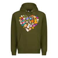 Army Green Easter Love Premium Hoodie - CowhideDigitalArt