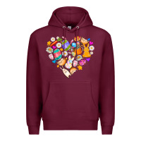 Burgundy Easter Love Premium Hoodie - CowhideDigitalArt
