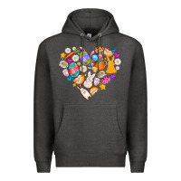 Charcoal Heather Easter Love Premium Hoodie - CowhideDigitalArt