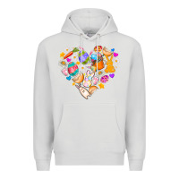 Dove Grey Easter Love Premium Hoodie - CowhideDigitalArt