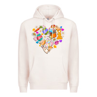Pale Pink Easter Love Premium Hoodie - CowhideDigitalArt