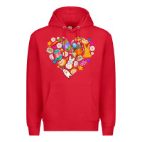 Red Easter Love Premium Hoodie - CowhideDigitalArt