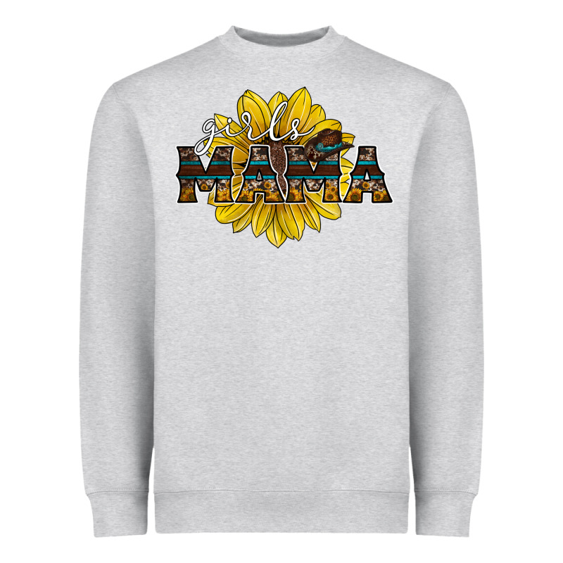 Girls Mama Sunflower Heavyweight Sweatshirt by RacoonDesign | Teevron