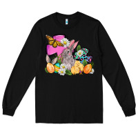 Black Easter rabbits and cross Long Sleeve Tee - OliviaCreatesArt