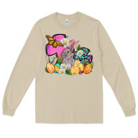 Mushroom Easter rabbits and cross Long Sleeve Tee - OliviaCreatesArt