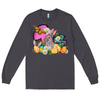 Smoke Easter rabbits and cross Long Sleeve Tee - OliviaCreatesArt