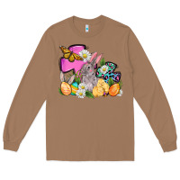 Toasted Coconut Easter rabbits and cross Long Sleeve Tee - OliviaCreatesArt