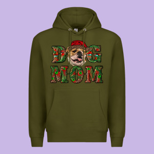 Christmas English Bulldog Mom Premium Hoodie Designed By Ranaportraitstore
