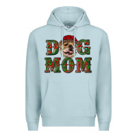 Blue Mist Christmas English Bulldog Mom Premium Hoodie - RanaPortraitStore